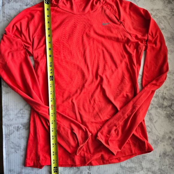 Nike Running Women's Red Dri-Fit  Long Sleeve Hoodie Size S - Picture 10 of 10